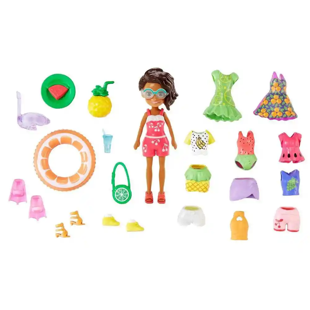 Polly Pocket Juguete Modas Sorpresas Frutas Con Shani