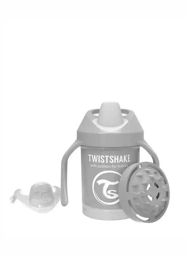 Twistshake Vaso Mini Cup 4+M Gris Pastel Capacidad 230 mL