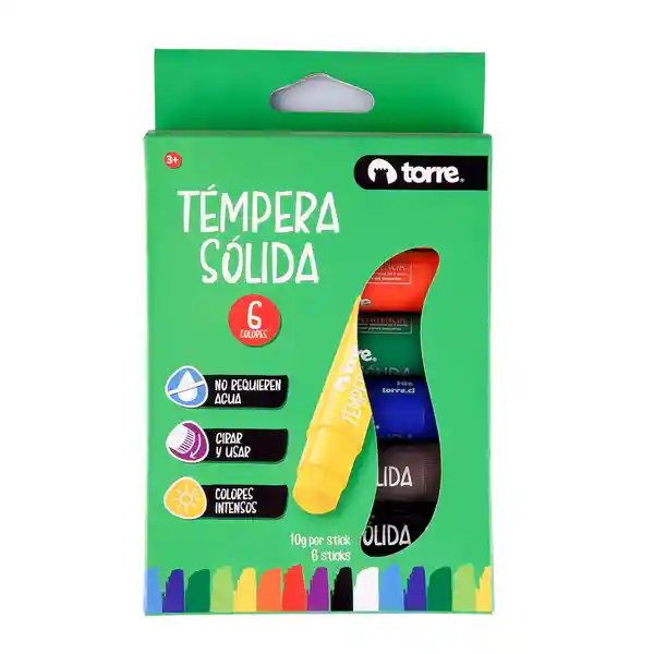 Témpera Sólida de Colores Torre