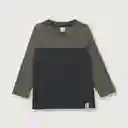 Polera Bloques de Niño Verde Talla 6M Opaline