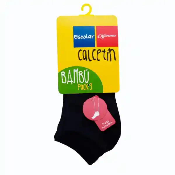 Pack Calcetines Tobillo Bambú Negro Talla 103 Caffarena