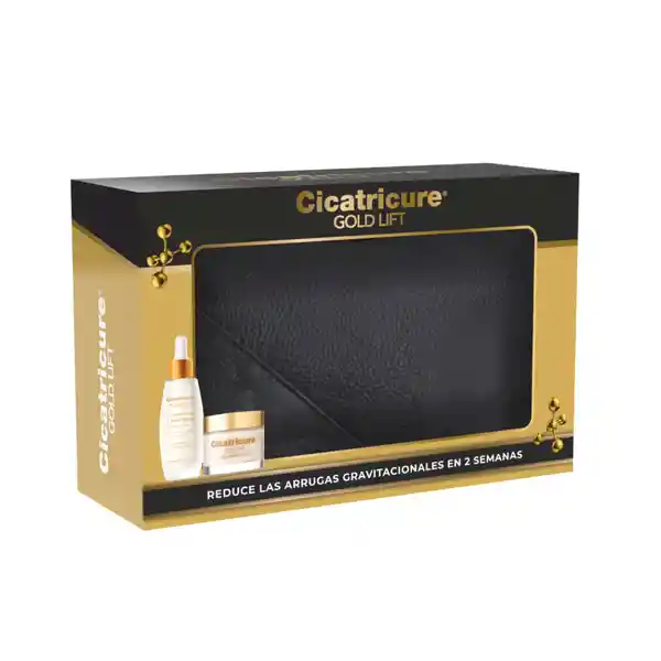 Cicatricure Kit Gold Día + Sérum + Cosmetiqueras