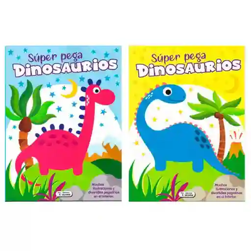 Azcorbebeitia Libro Súper Pega Dinosaurios