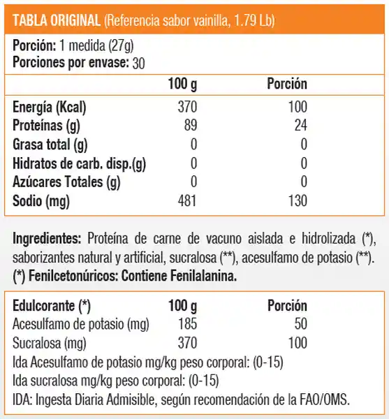 Ultimate Nutrition Proteína Carnebolic Carne Vainilla