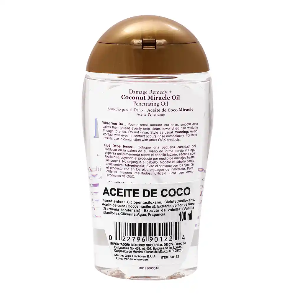 Ogx Aceite Capilar Milagro de Coco