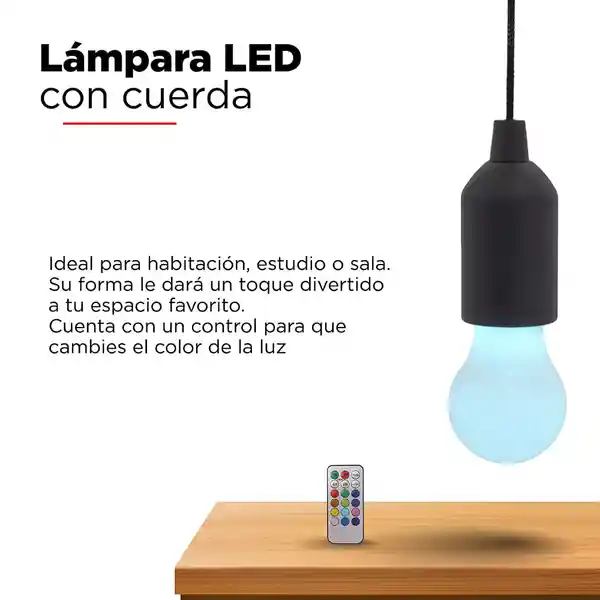 Lámpara Led Con Cuerda Modelo Tm101803 Miniso