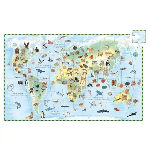 Djeco Rompecabezas Observación Mundo de Animales