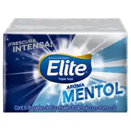 Elite Pañuelos Triple Hoja Aroma Mentol