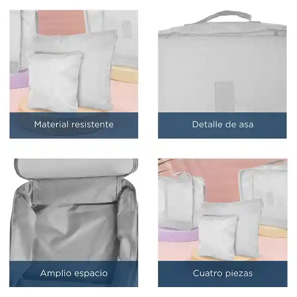 Organizador de Viaje Plegable 4 Espacios Gris Miniso