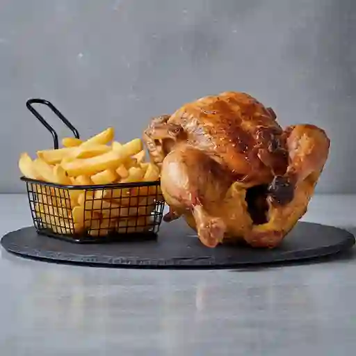 Pollo entero + papas xl
