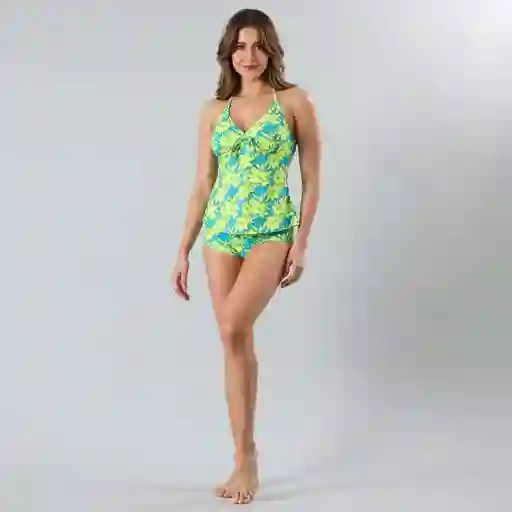 Top Tankini Halter Manzanal Flores