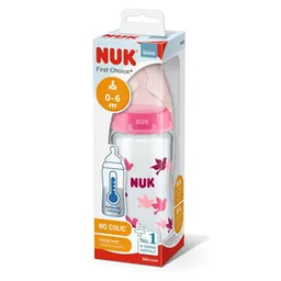 Nuk Mamadera de Vidrio First Choice Rosado