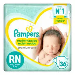 Pampers Pañales Premium Care para Recién Nacido X36