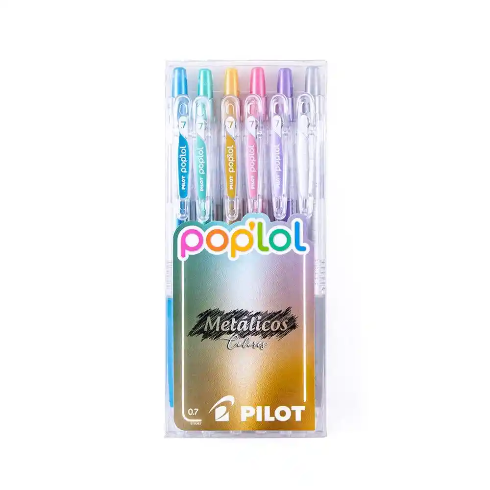 Pilot Set de Lápices Gel Poplol Metálicos 0.7