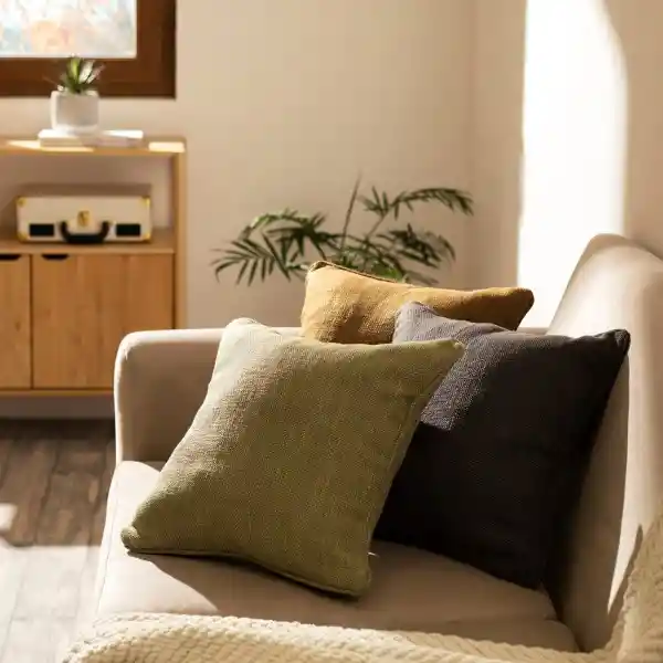 Funda de Cojín Textura Gris 45 x 45 cm Casaideas