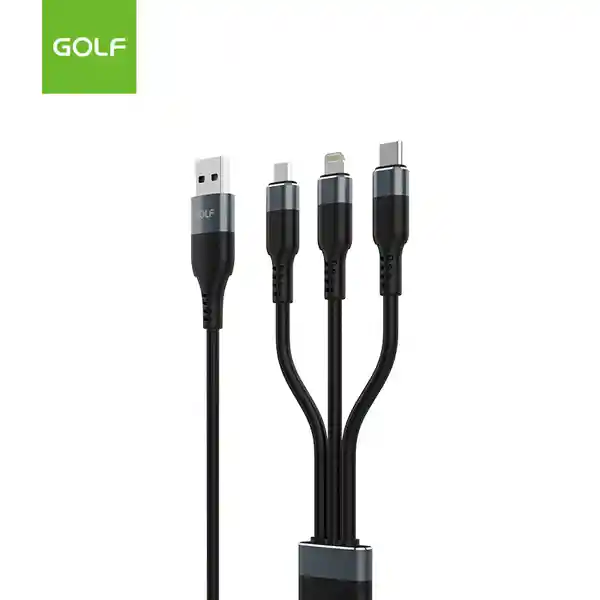 Golf Cable Multifuncional 6 en 1 Celular Usb-A/Usb-Cc 1.2 m