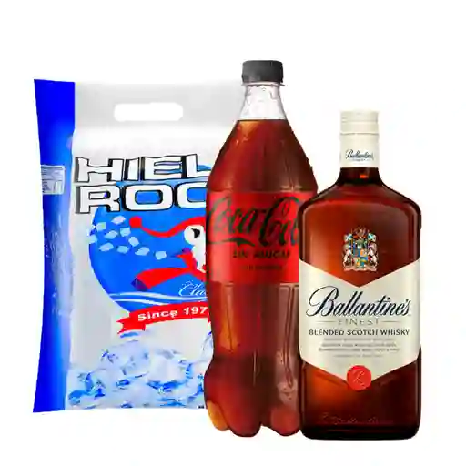 Combo Ballantine's 1 L Coke Zero 1.5 & Hielo
