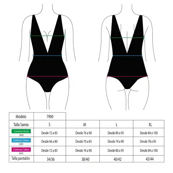 Traje de Baño Con Liso Morado Talla M Samia