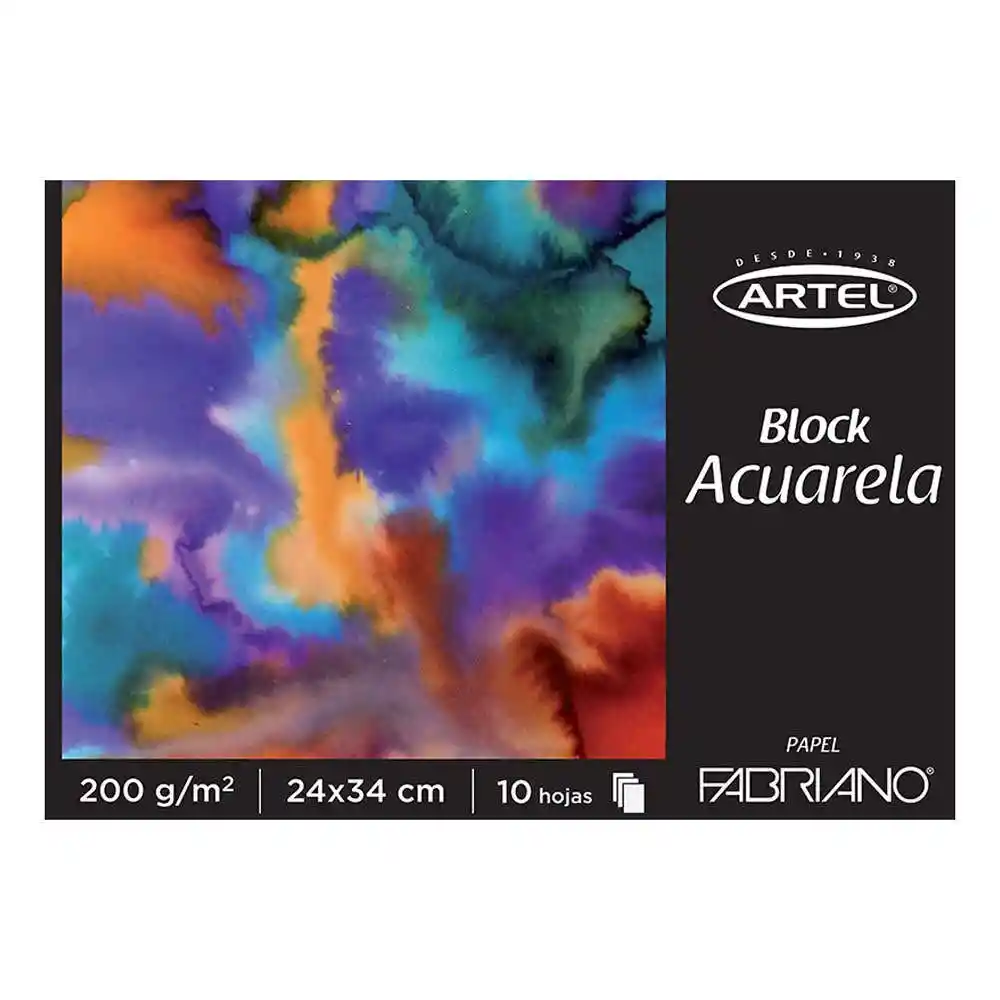 Artel Block de Papel Acuarela Fabriano 24 x 34 cm