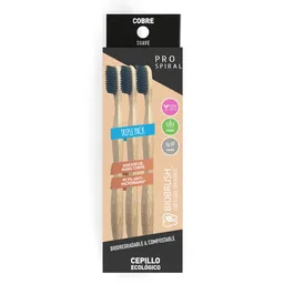 Biobrush Cepillo de Dientes Eco Bambú Pro Spiral Suave