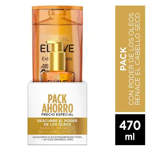 Elvive Pack Shampoo + Oleo Extraordinario Universal