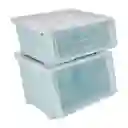 Caja Apilable de Plástico Con Ruedas 20 L