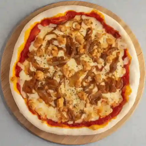 Pizza con pollo bbq