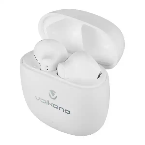 Volkano Audífonos Tws Serie Sleek - Blanco