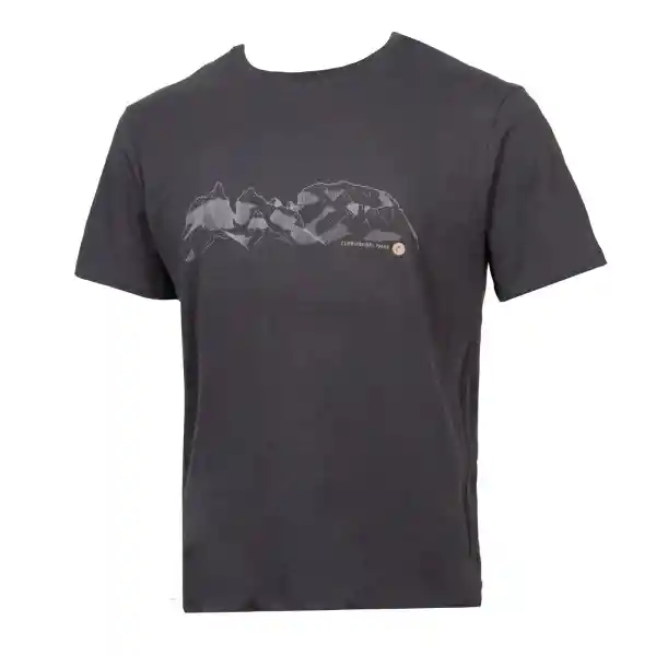 Polera Manga Corta Hombre L Cuernos Del Paine Gris Atakama Outdoor