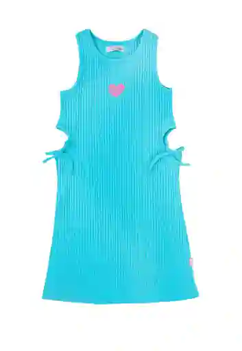 Vestido Junior Rib Day to Day Niña Turquesa Talla 10 786
