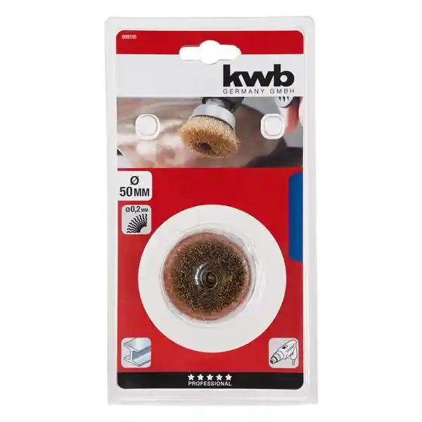 KWBGrata Para Metal Con Vastago Acero Ondulado 50 Mm