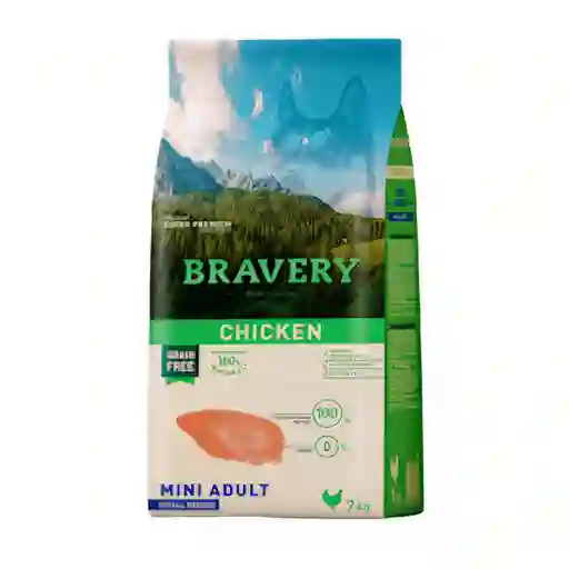 Raza Bravery Alimento Para Perro Pollo Pequeña Adulto 7 Kg