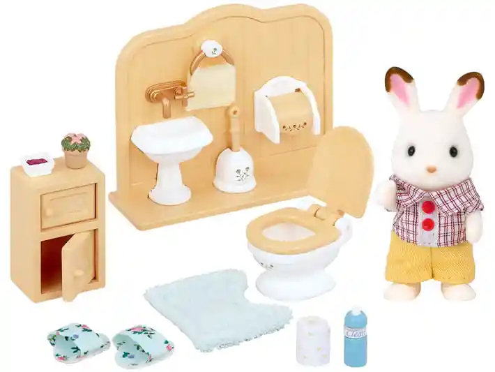 Sylvanian Families Juguete Baño Coco Conejo Chocolate