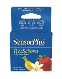 Sensor-Plus Preservativos 3 Sabores X 3