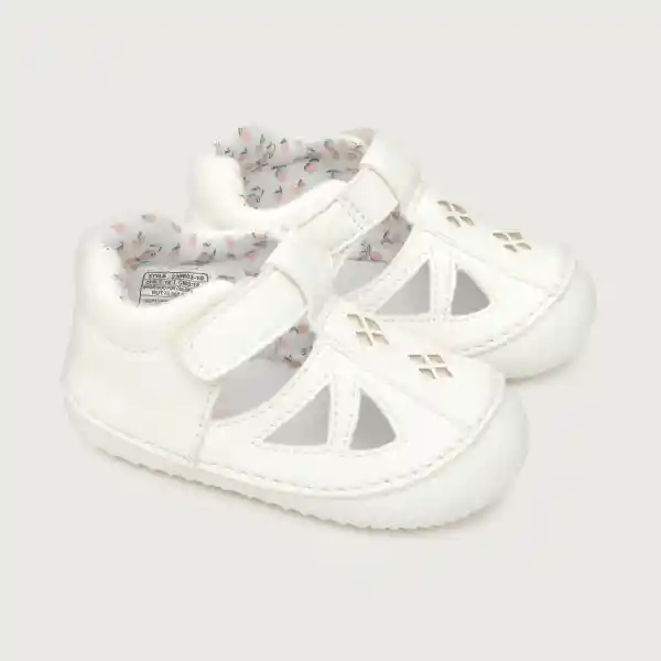 Sandalias de Bebé Niña Blanco Talla 18 Opaline