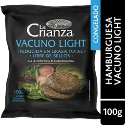 La Crianza Carne de Hamburguesa Vacuno Light Congelada