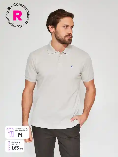 Kenneth Stevens Polera Manga Corta Piq Sb Ecru XL SS25