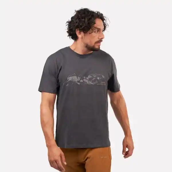 Polera Manga Corta Hombre Xl Cuernos Del Paine Gris Atakama Outdoor