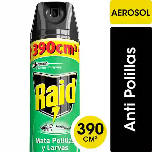 Raid Insecticida Mata Polillas y Larvas 390 mL