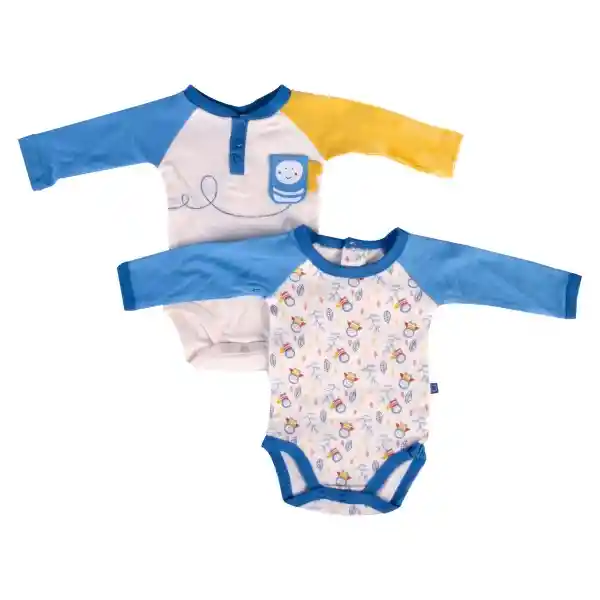 Set Body Manga Larga Bebé Niño Multicolor 3 M Pillin