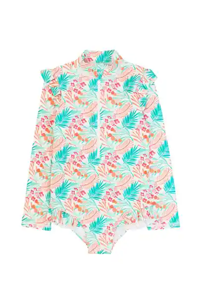 Traje de Baño Manga Larga Spirit Kids Niña Crudo Talla 04 - 335