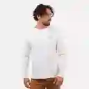 Polera Manga Larga Hombre L Coihue Blanco Atakama Outdoor