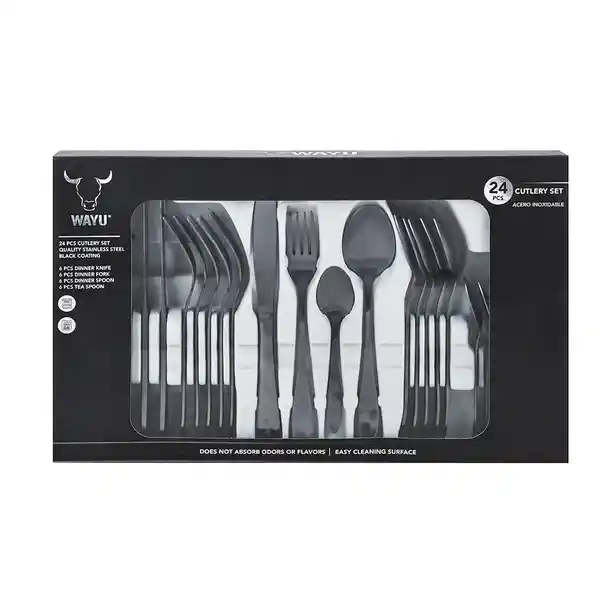 Wayu Set de Cubiertos Inox Black