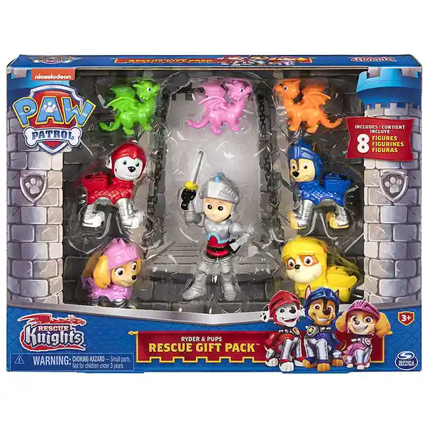 Paw Patrol Rescue Knight Pack Rescuegift Ryder&pups (8 Figuras)