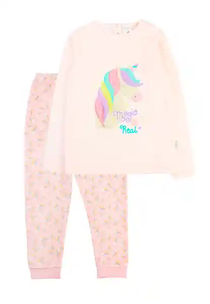 Pijama Kids Plush Unicorns 323 Niña Coral Pálido 4 Años Ficcus