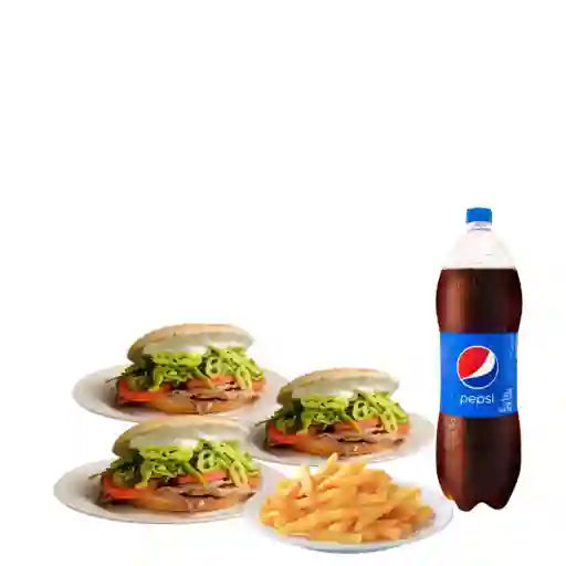 3 Sandwich a Elección Mas Bebida De 2 Litros Mas Papas Medianas	