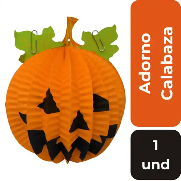 Halloween Adorno Calabaza Mediano 16 x 13 cm