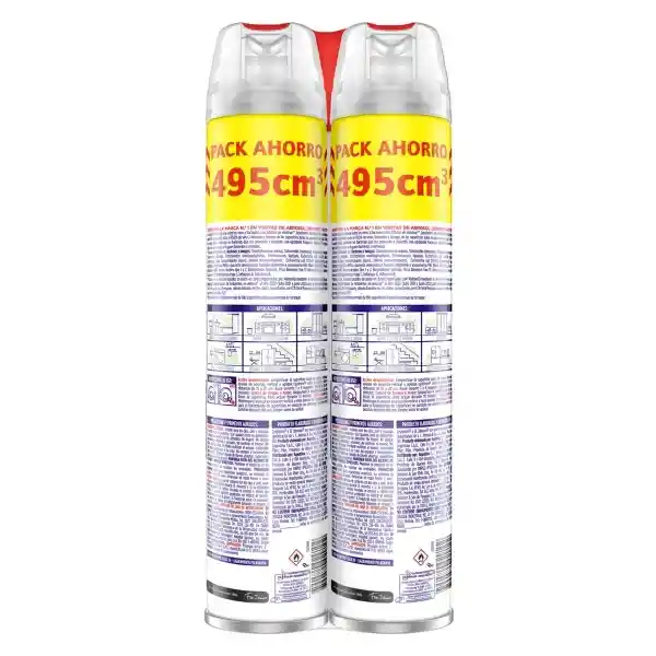 Desinfectante Ambientes Lysoform Original Aerosol 495 mL Pack X2