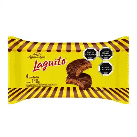 Lagos Del Sur Alfajor Laguito Relleno Manjar y Bañado Chocolate