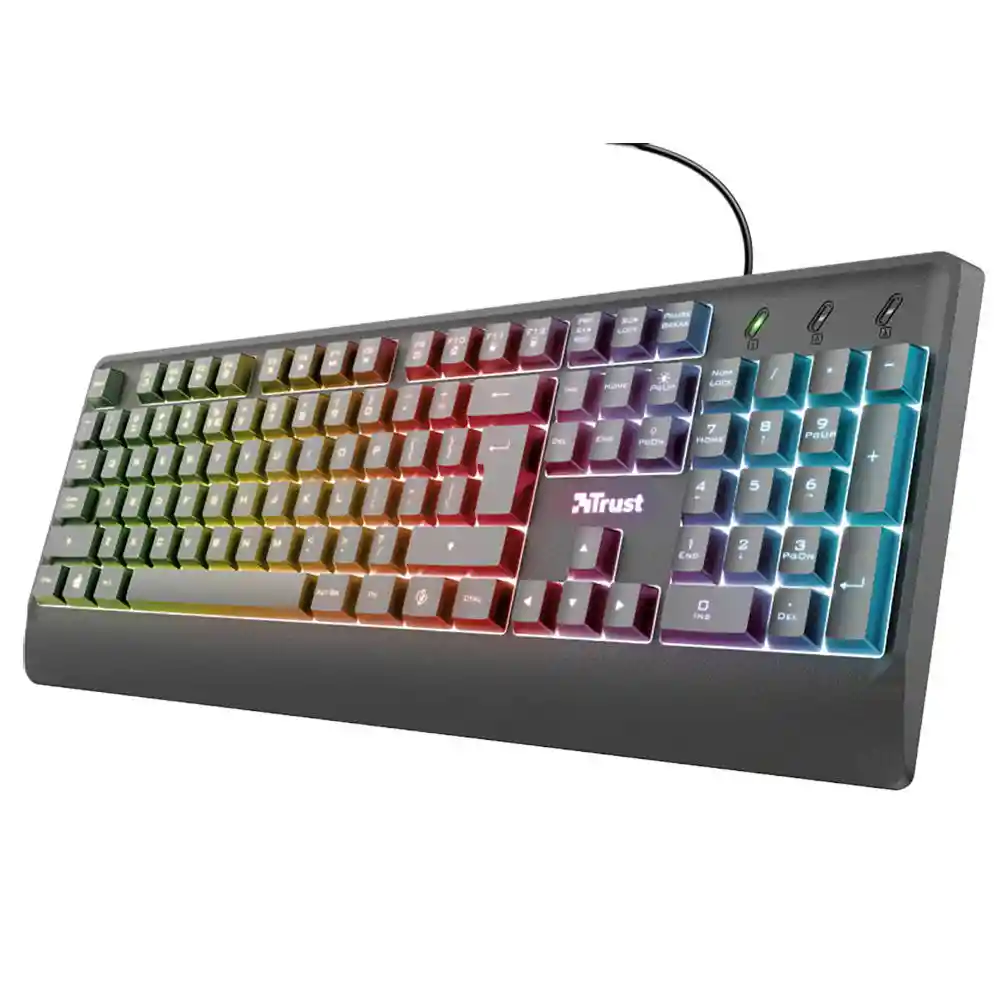 Teclado Gamer Ziva Led Rgb Español Trust